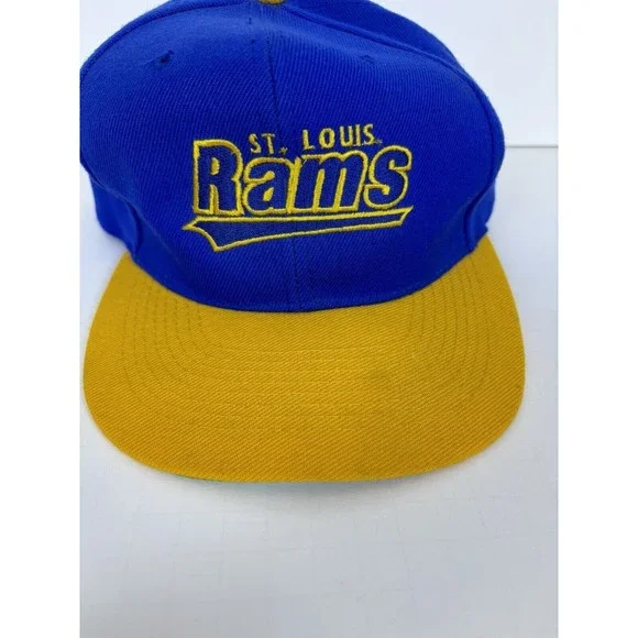 St Louis Rams Snapback Hat NFL Football Blue Cap 1990s Vintage Otto LA - Picture 3 of 5